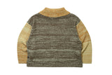 TONE VARIATION BOUCLE KNIT ZIP UP