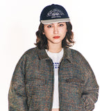 ウェア―ドセミサイクルコーデュロイフラットブリムキャップ/WEIRD SEMICIRCLE CORDUROY FLAT BRIM CAP (NAVY)