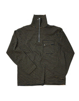 High neck striped sleeves