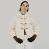 エコファーダッフルジャケット / ECO FUR DUFFLE JACKET (IVORY)