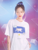 0 1 blue screen t-shirt - LIGHT GREY (6567586693238)