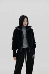 ブックルクロップハイネックジャケット/Bookle Crop High Neck Jacket (2color)