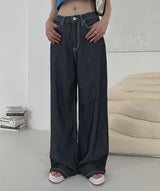 リネンローワイドパンツ/no,1048 linen raw wide pants