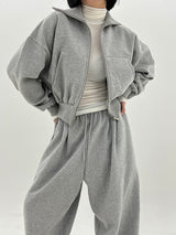 ビッグカーラブラッシジップアップ / Big Kara brushed zip-up (3color)
