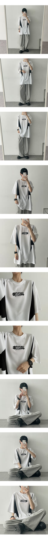 カチースリットユニフォームメッシュショートスリーブT / Cachy Slit Uniform Mesh Short Sleeve Tee