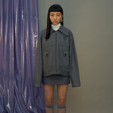 GRAY denim skirt (6591799885942)
