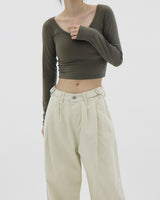 ビジョピンタックコットンパンツ/Bijo Pintuck Cotton Pants (2color)