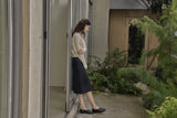 ベルトボタンスカート/BELTED BUTTON SKIRT_NAVY