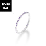 [S925]１㎜テニスリング/[S925] 1MM Violet Tennis Rilng (silver)