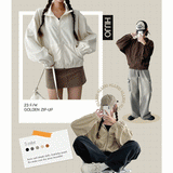 Ain Banding Golden Zip-Up Jumper