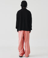 RELAXED KNIT  COLLAR CARDIGON (BLACK)