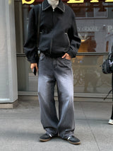 Wolf wide denim pants