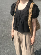 Allium pintuck blouse