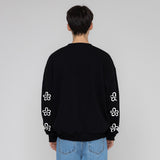 [UNISEX]エルボー3ラインフラワートレーナー