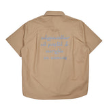 Edgewalker x acme de la vie プリンティング半袖シャツ ベージュ