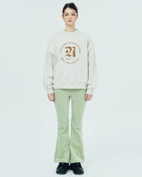 ROMAN TYPO LOGO SWEATSHIRT-BEIGE (6680893030518)