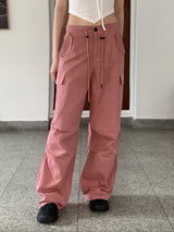 キーフY2Kピンタックポケットストッパーロングワイドカーゴパンツ/ kef Y2K pintuck pocket stopper long wide cargo pants