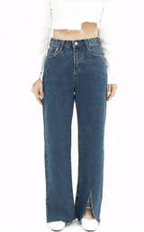 ワイドフィットスリットデニムパンツ/WIDE FIT SLIT DENIM PANTS [16627]