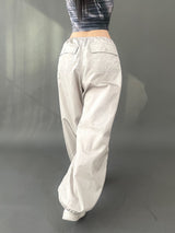 グロッシーピンタックパラシュートパンツ/[High quality] 868. Glossy pintuck para-suit pt (2color)