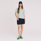 シアサッカーストライプシャツ / SEERSUCKER STRIPE SHIRT(GREEN)
