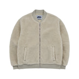 FLEECE BLOUSON BOMBER JACKET BEIGE