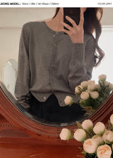 RE Cashmere Round Knit Cardigan (12color)