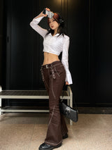 パイソンレザーベルトショルダーバッグ / Python leather belt shoulder bag