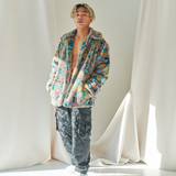 SAND FLOWER FUR JACKET (6615068475510)