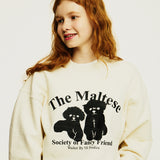 2マルチーズシルエットスウェットシャツ / Two maltese silhouette sweatshirts