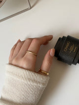[3 set] modern volume layered ring set