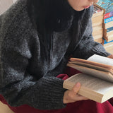 【8color】メイソンベーシックラウンドルーズフィット長袖ニット