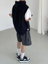Hood long vest