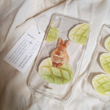 melon cream bread bunny jelly hard phone case