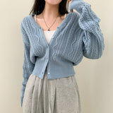 オールデイツイストVネックカーディガン / [Bellide made] All-Day Twist V-Neck Cardigan