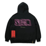 NOISE OVERSIZED HEAVY SWEAT HOODIE WHITE / BLACK (6609537794166)