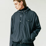 FRONT ARCH COVER HOODIE BLOUSON GREY