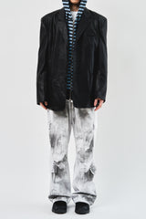 Over Single Leather Jacket (3color)