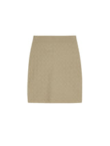 WEAVING PATTERN MINI SKIRT BEIGE (6586545340534)