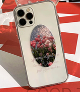 チューリップサンセットピンクレタリングフォーンケース / Tulip Sunset Pink Lettering Phone Case