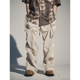 クリースナイロンバンディングパンツ / CREASE NYLON BANDING PANTS_CREAM