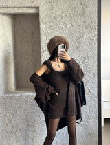5 color fake fur bucket hat