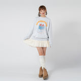 SUGAR CAKE SWEAT SHIRT_WHITE MELANGE