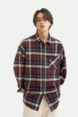 ミッドナイトワインチェックシャツ/Midnight Wine Check Shirt S110 Burgundy