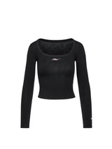 Deep Square Neck Top (BLACK)