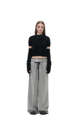 ヘリンボーンワイドパンツ/HERRINGBONE WIDE PANTS