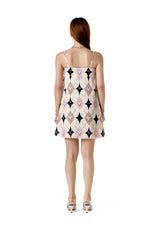 クローム アーガイル ベルト ドレス/ CHROME ARGYLE BELT DRESS (YELLOW)