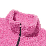 KIRSH X MISAKI KAWAI FLEECE MIX PATCH STADIUM JACKET [PINK]