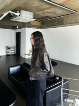 Hazelnut leather jacket