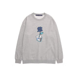 フラワースエットシャツ グレー/AQO FLOWER SWEATSHIRTS GREY (4432805396598)