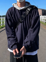 カバーツートンルーズフィットフーディ―/COVER TWO TONE LOOSEFIT HOODY